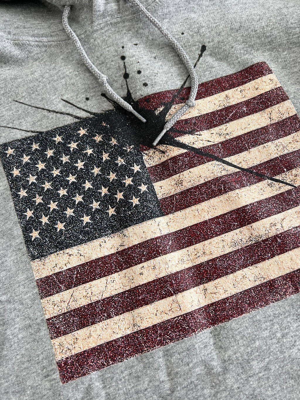Concrete Ink “Stars & Stripes” Hoodie – Grey