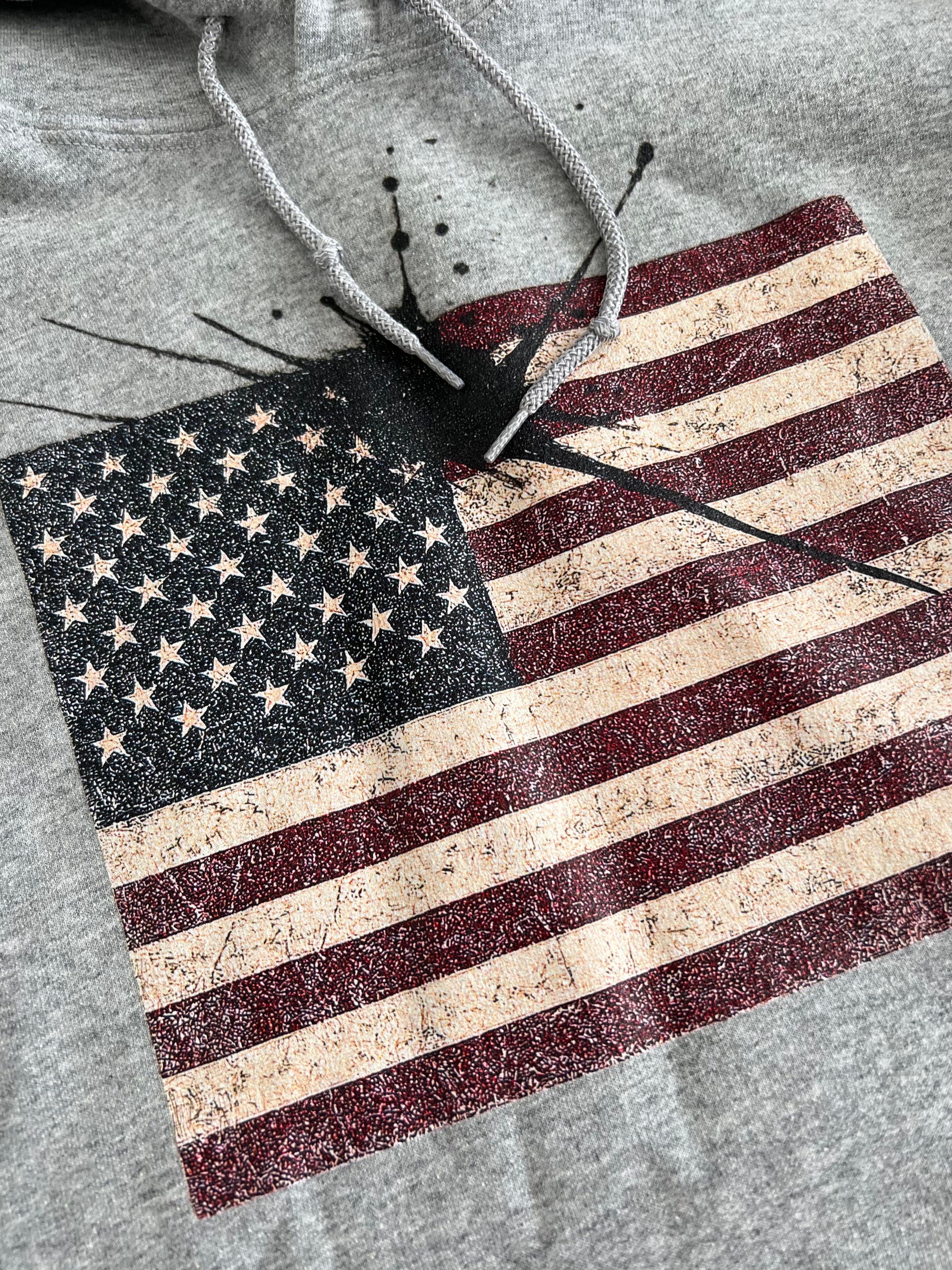 Concrete Ink “Stars & Stripes” Hoodie – Grey