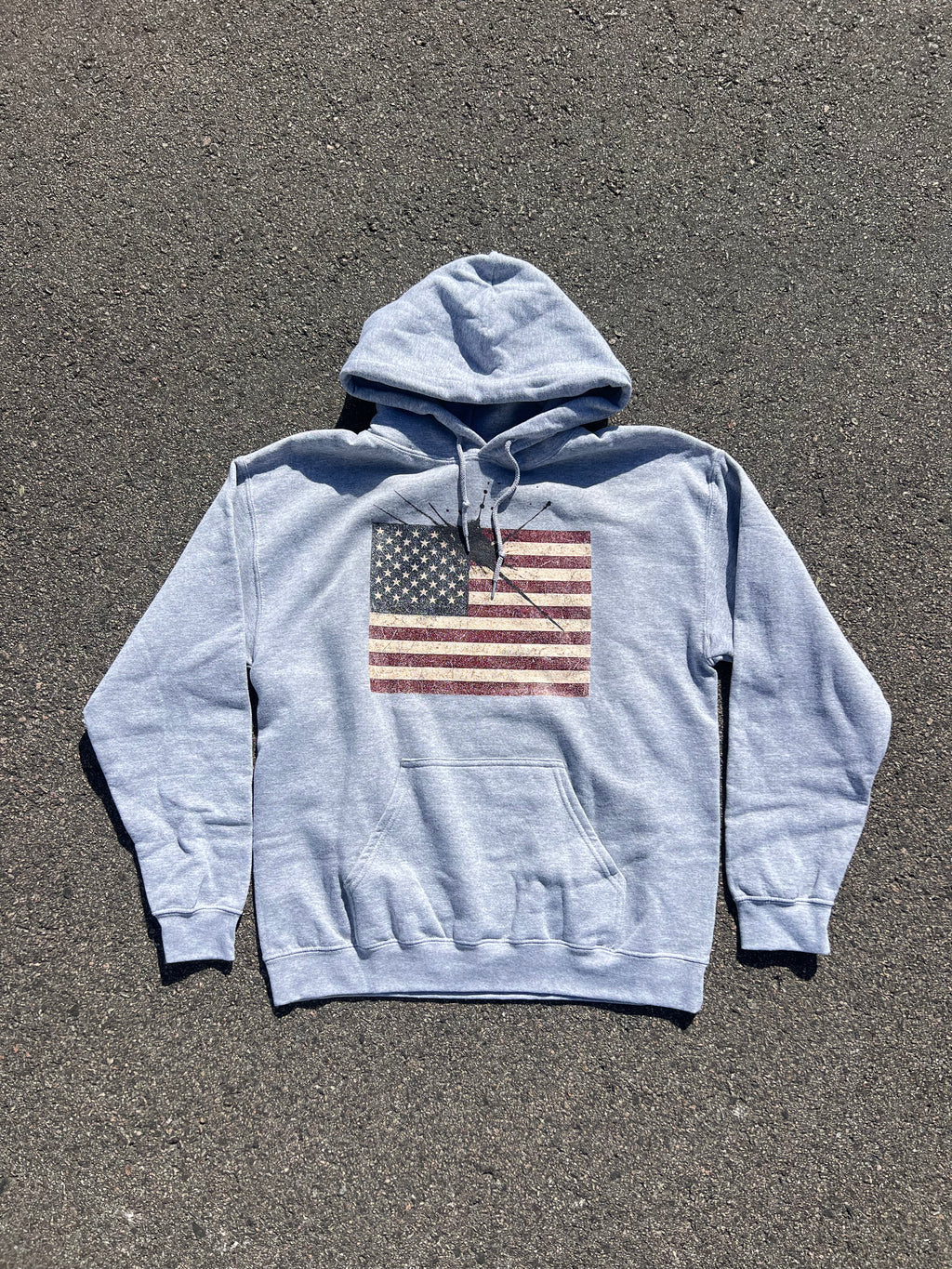 Concrete Ink “Stars & Stripes” Hoodie – Grey