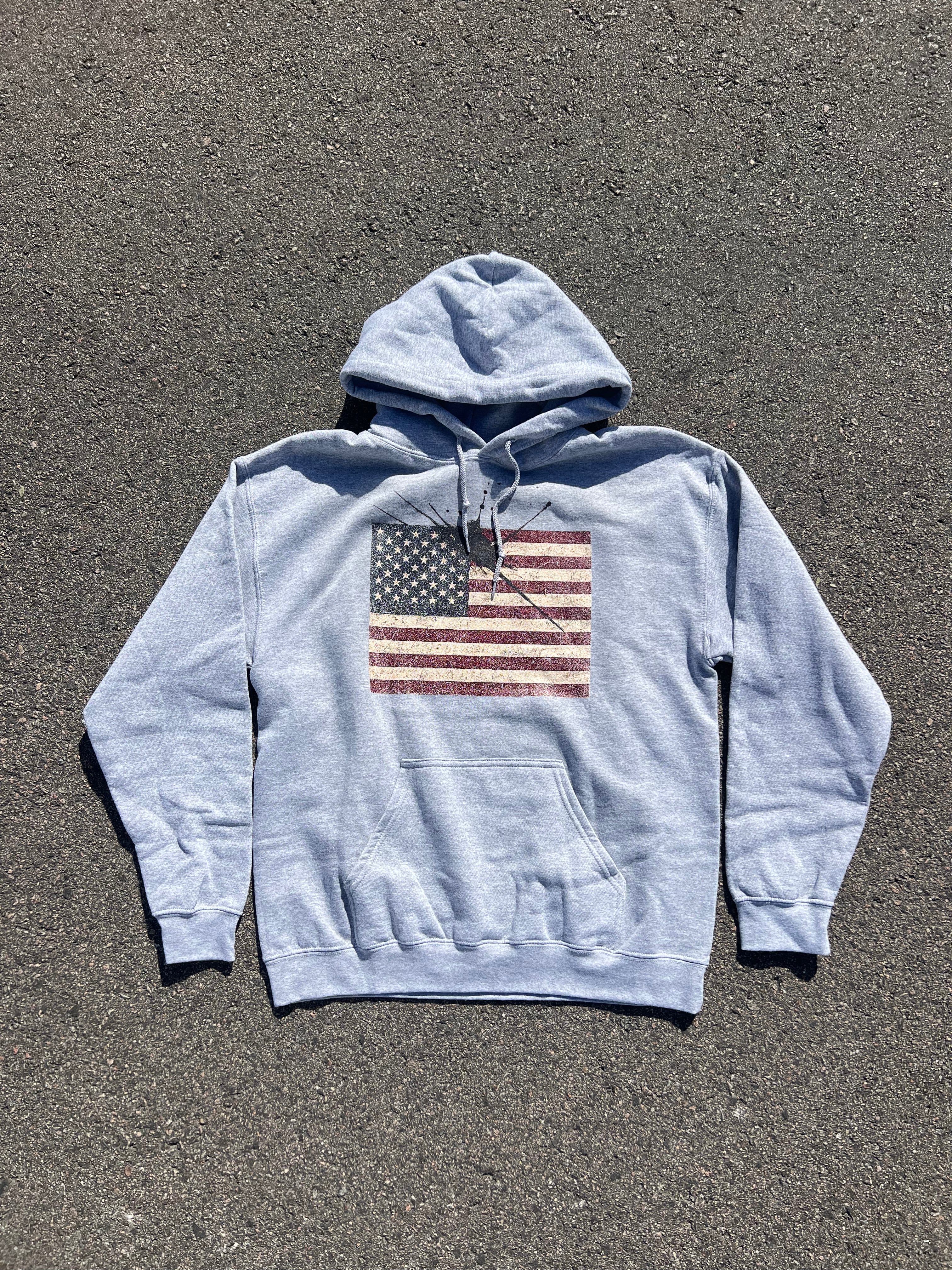 Concrete Ink “Stars & Stripes” Hoodie – Grey